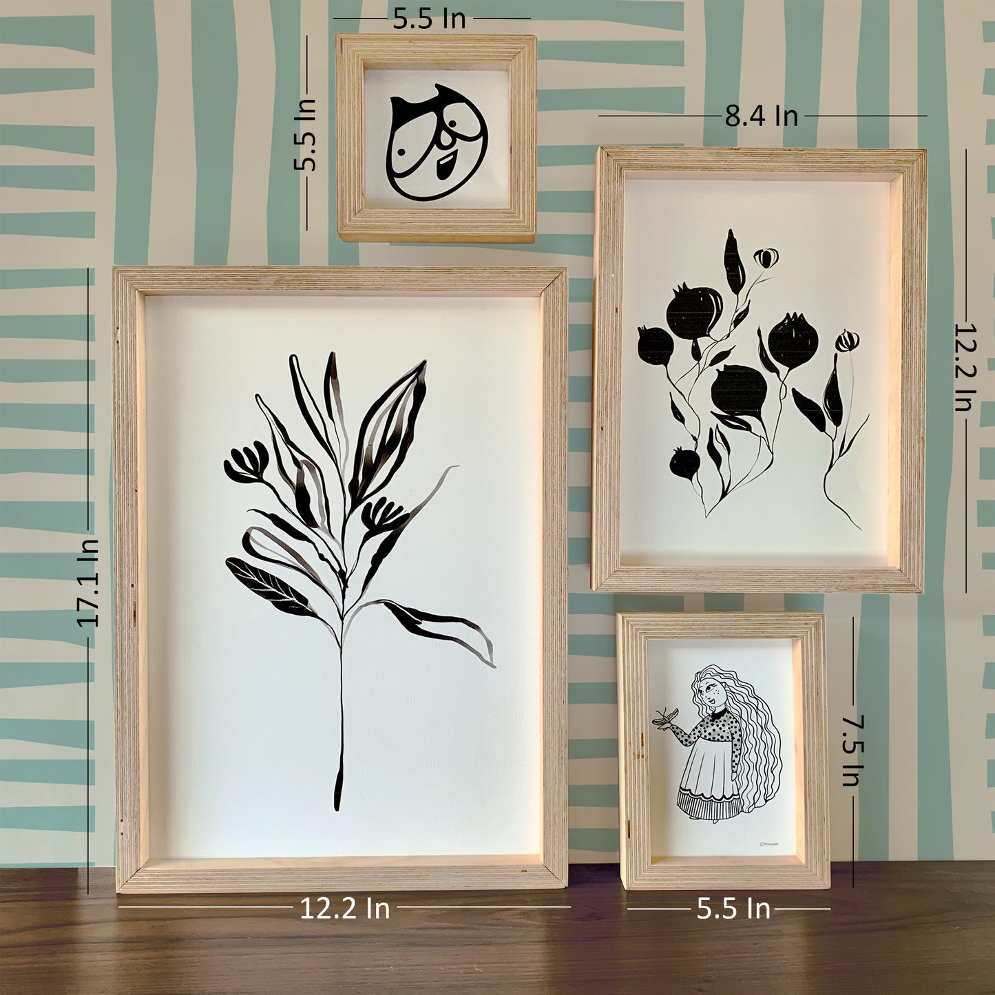 FLAUNT - Magnetic Birchwood Art Frame