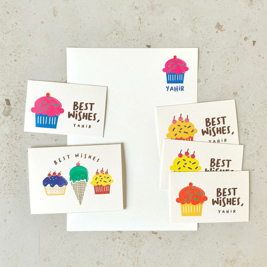 KIT - Cup Cake : Personalised Stationery Set