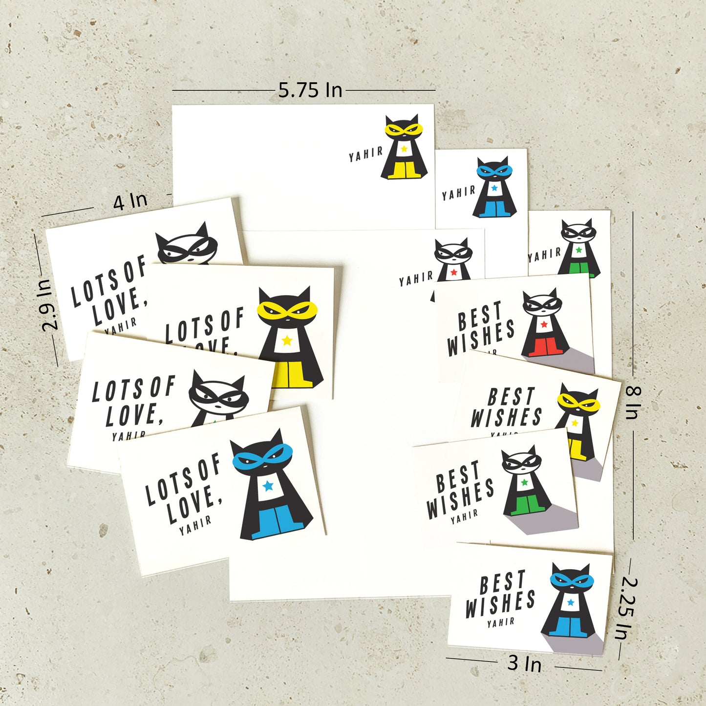 KIT - Supermeow : Personalised Stationery Set