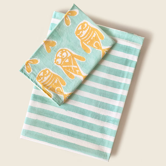 SLEEP - Bubbles : BEDSHEET WITH PILLOW COVER