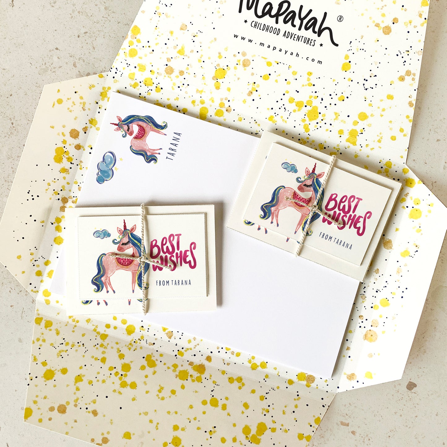 KIT - Unicorn : Personalised Stationery Set