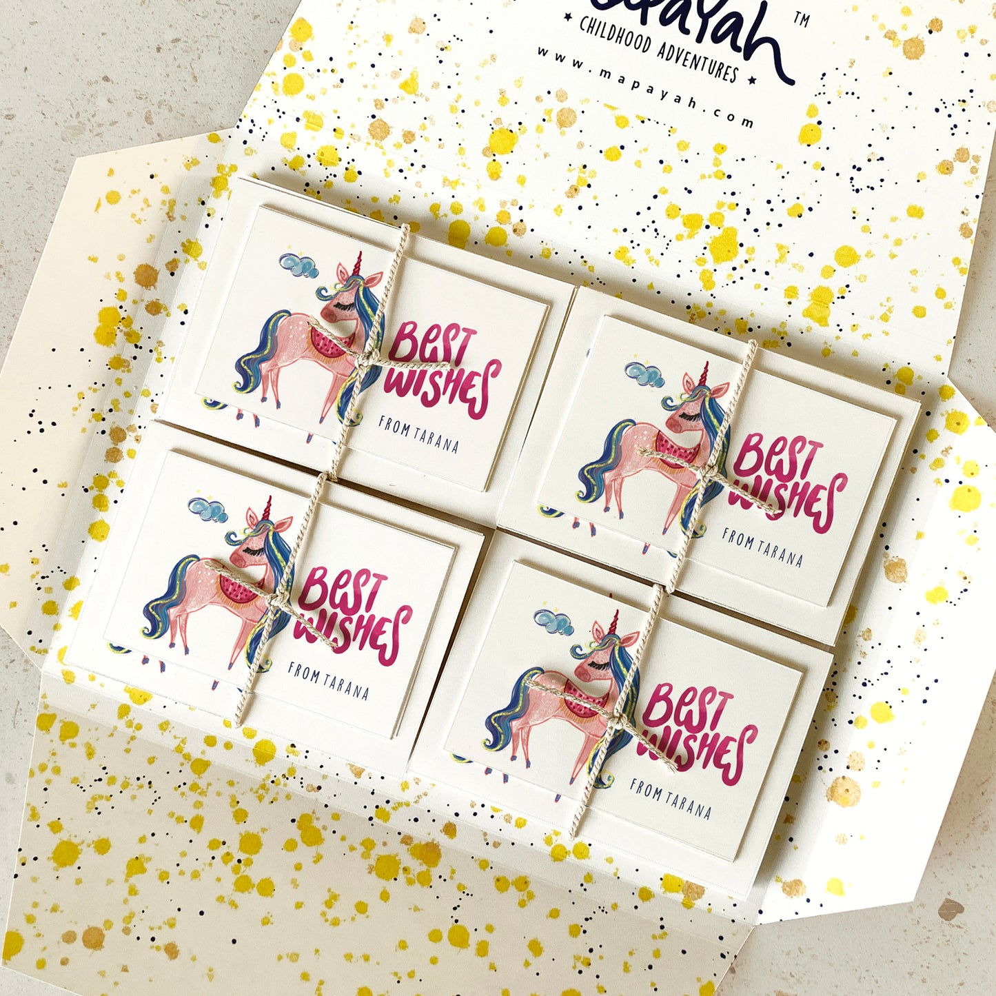 KIT - Unicorn : Personalised Stationery Set