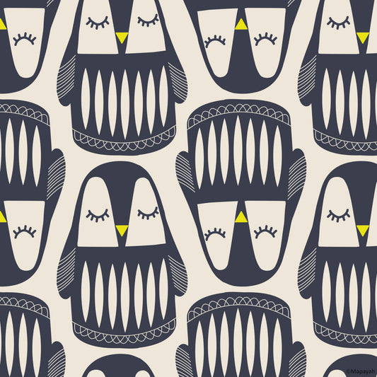 Mapayah DECK Pingoo kids room wallpaper pattern in blue
