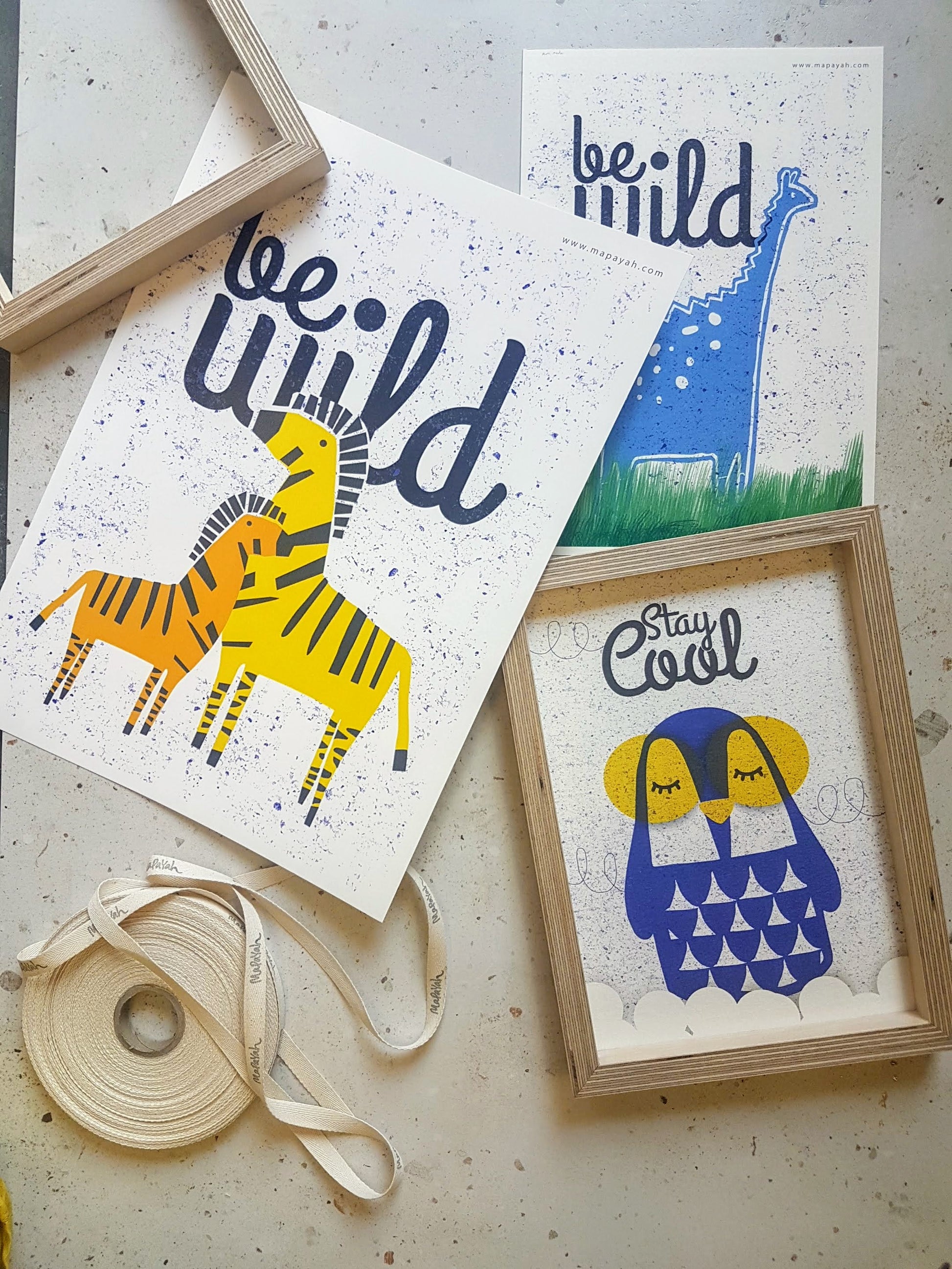 PRINTS - Zany Zebra : Eco-Friendly Wall Art for Room Decor by MAPAYAH - Mapayah