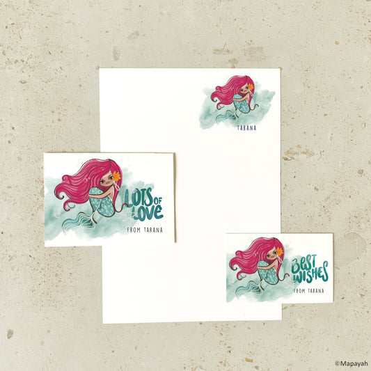 KIT - Mermaid : Personalised Stationery Set by Mapayah - Mapayah