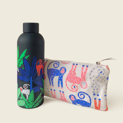 GLUG & POUCH - Water Bottle & Fabric Organizer Set