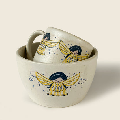 FEAST - Angela : Ceramic Mug & Bowl Tableware for Kids by MAPAYAH