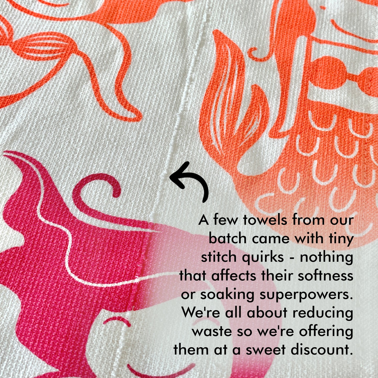 WRAP - Mermaid Pink/Orange : Kids Bath Towel Set Of 2