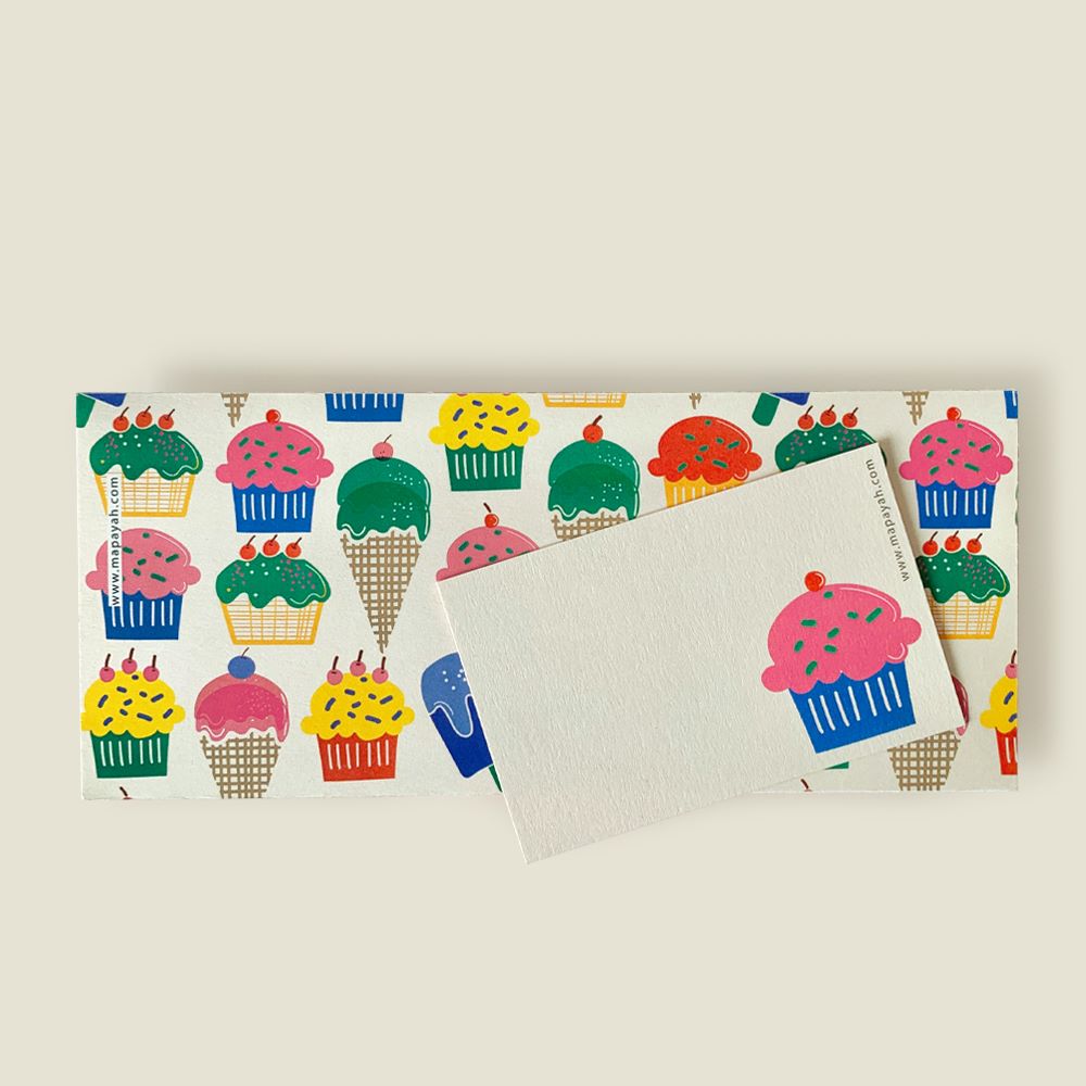 GIFT - Cup Cake : Eco-Friendly Kids Gift Envelope Set by MAPAYAH