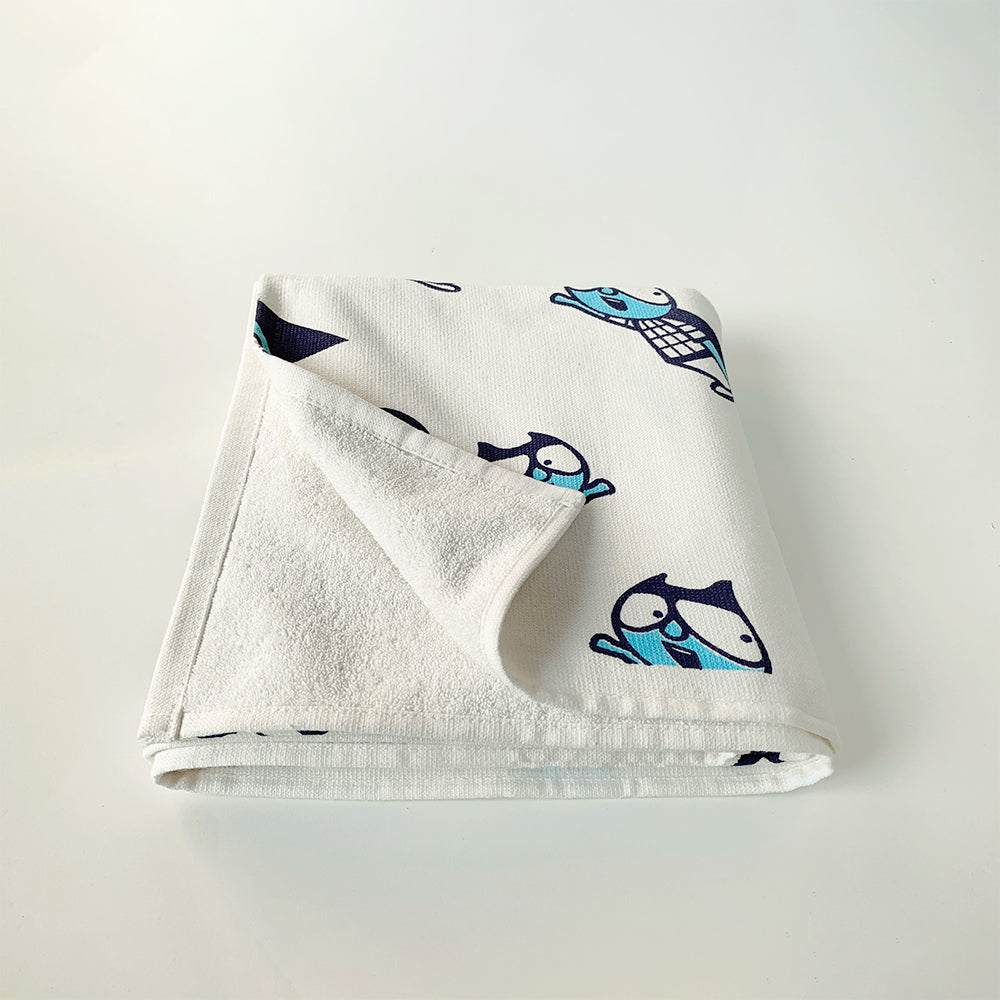 WRAP & SIP - Set : Lightweight 100% Terry Cotton Kids Bath Towel & Ceramic Cup