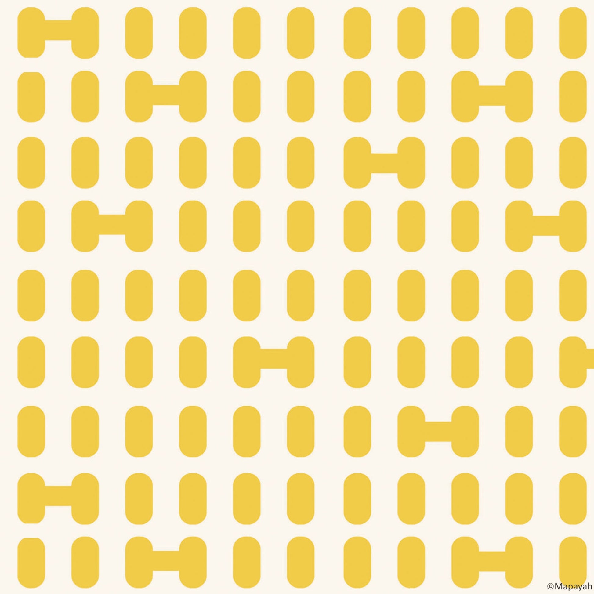 Mapayah DECK Dotz kids room wallpaper pattern in yellow