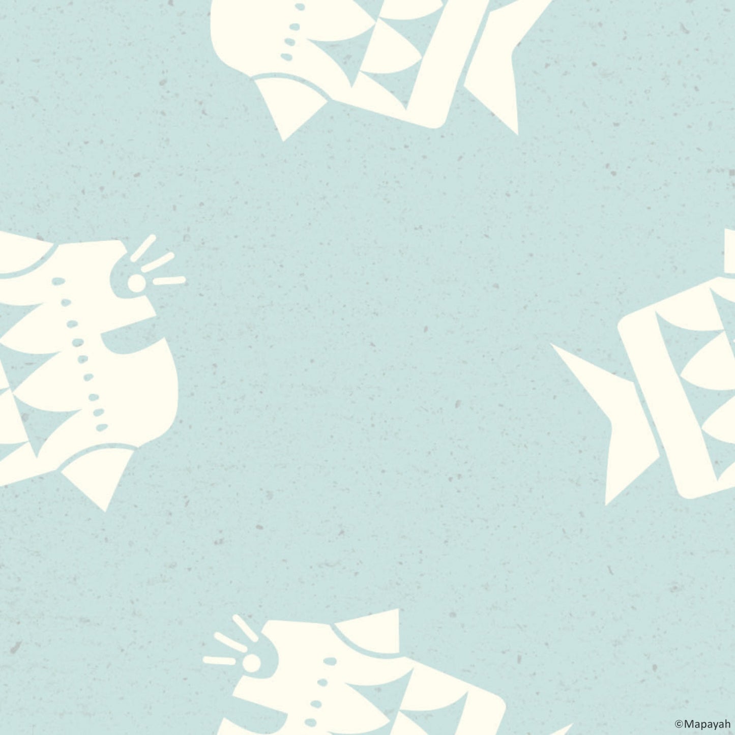 Mapayah DECK Finn kids room wallpaper pattern in cyan