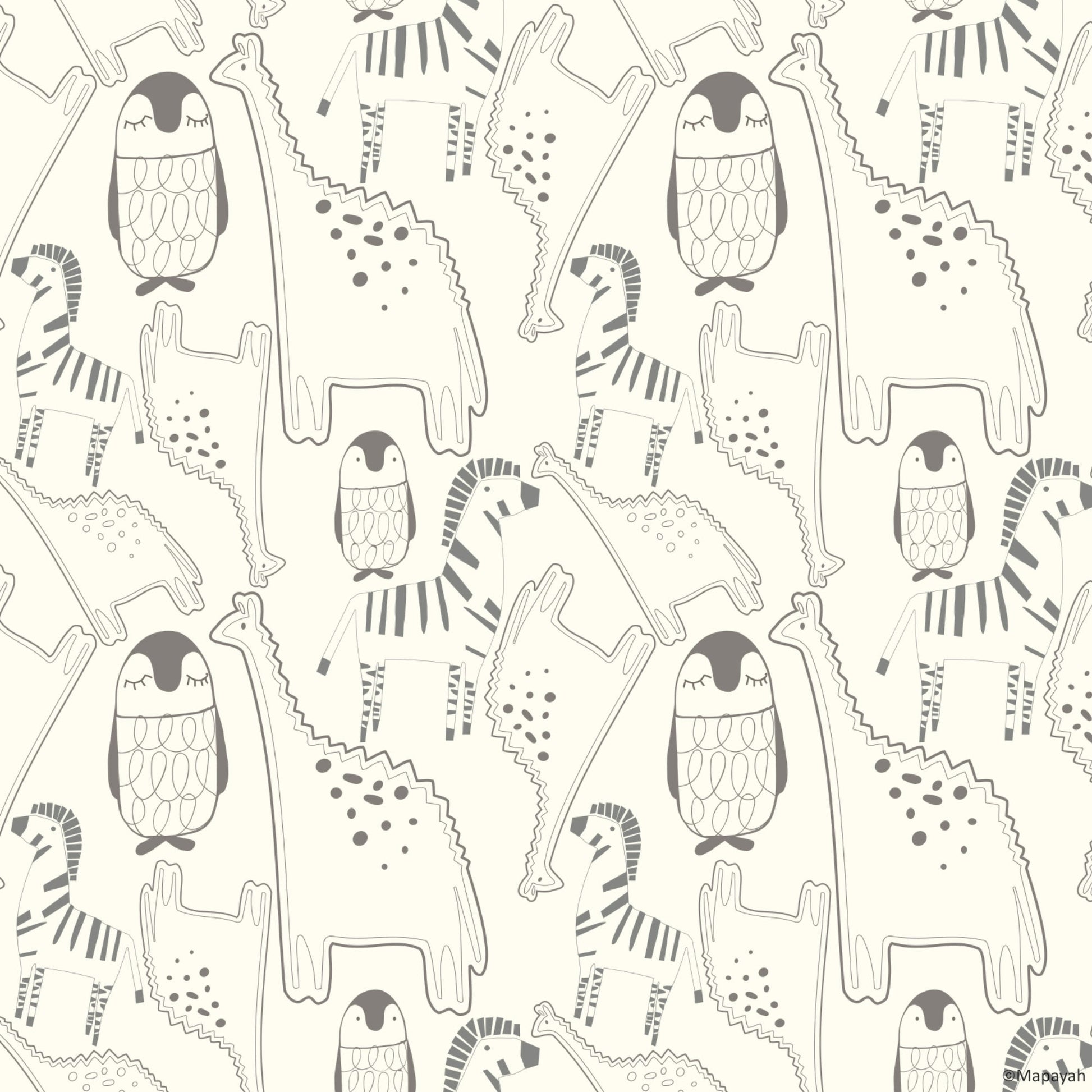 Mapayah DECK Jungled kids room wallpaper pattern