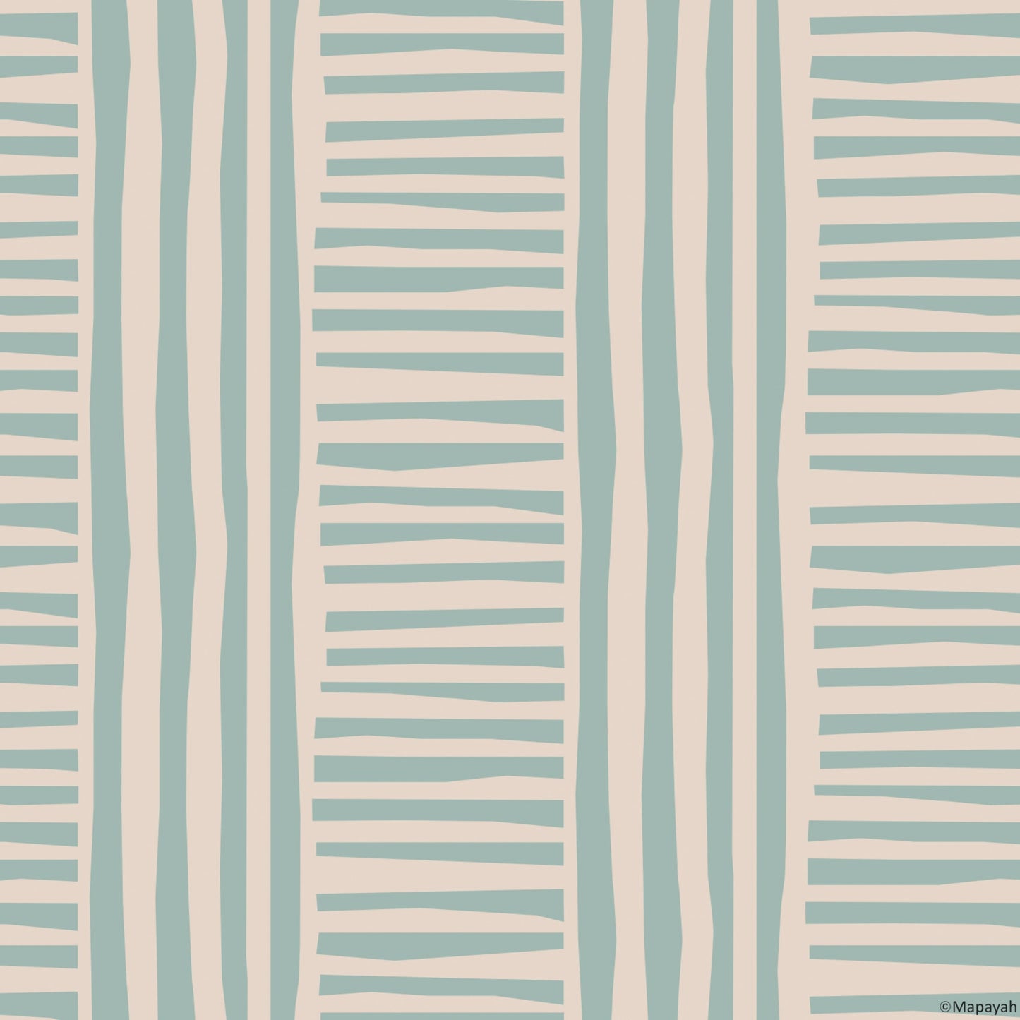 Mapayah DECK Lines kids room wallpaper pattern in green