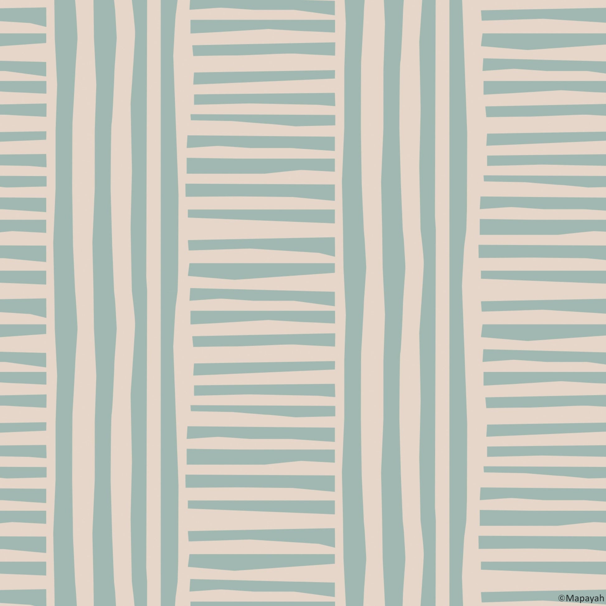 Mapayah DECK Lines kids room wallpaper pattern in green