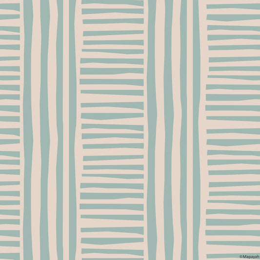 Mapayah DECK Lines kids room wallpaper pattern in green