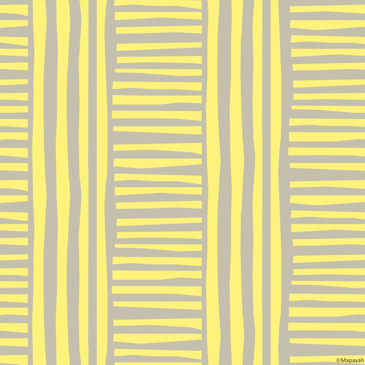 Mapayah DECK Lines kids room wallpaper pattern in yellow