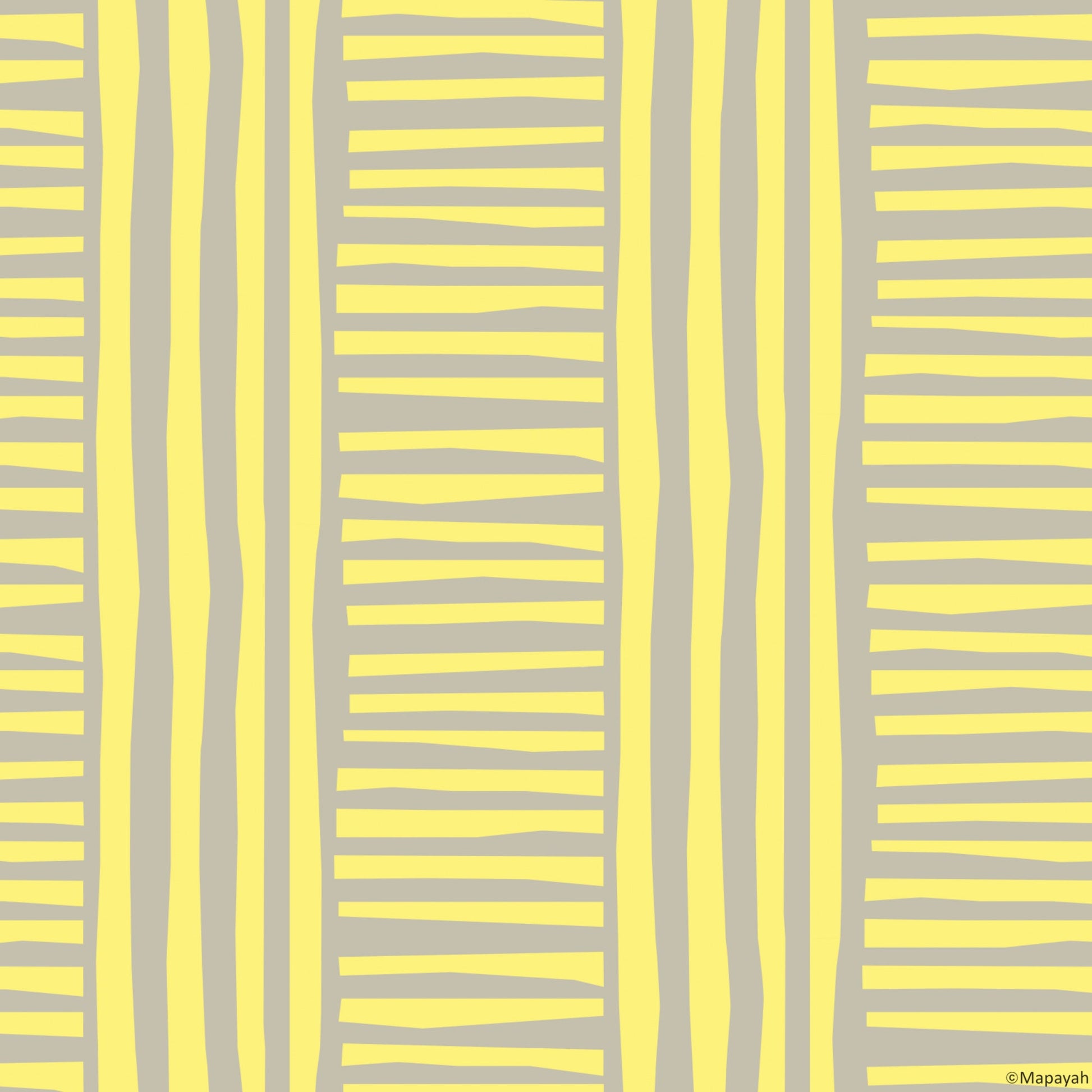 Mapayah DECK Lines kids room wallpaper pattern in yellow