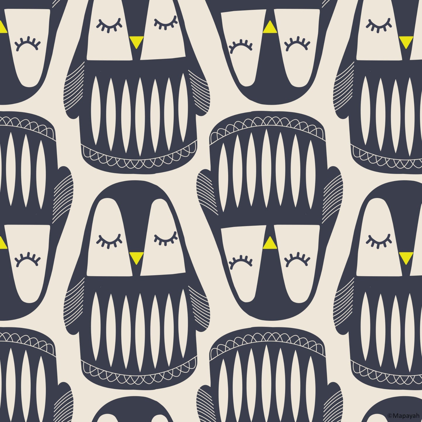 Mapayah DECK Pingoo kids room wallpaper pattern in blue