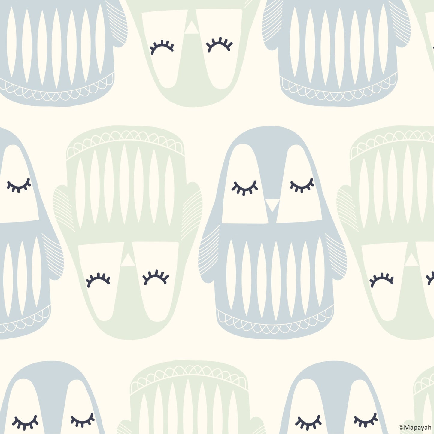 Mapayah DECK Pingoo kids room wallpaper pattern in green