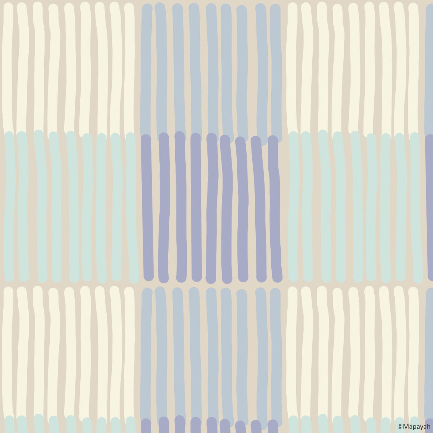 Mapayah DECK Stripey kids room wallpaper pattern in purple