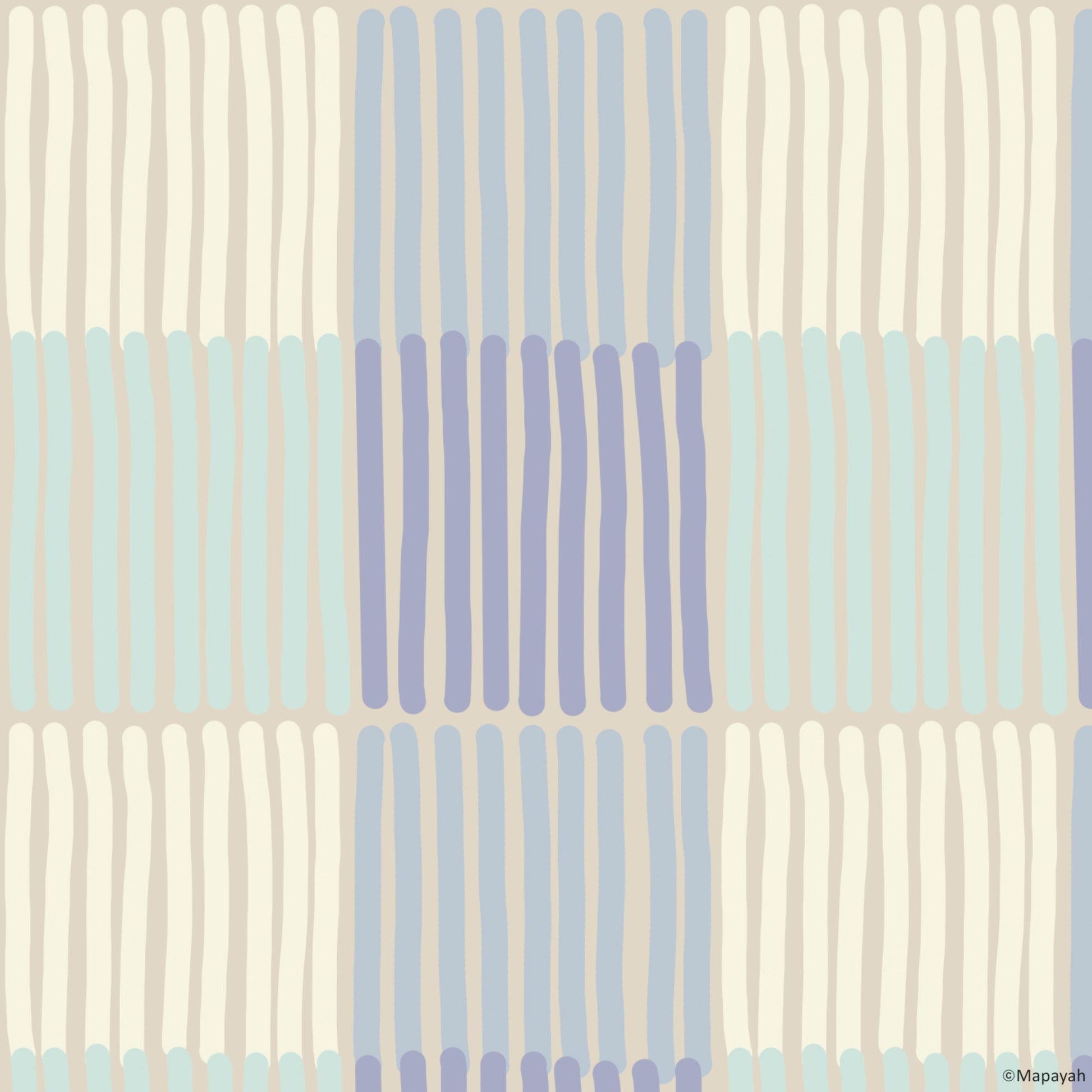 Mapayah DECK Stripey kids room wallpaper pattern in purple