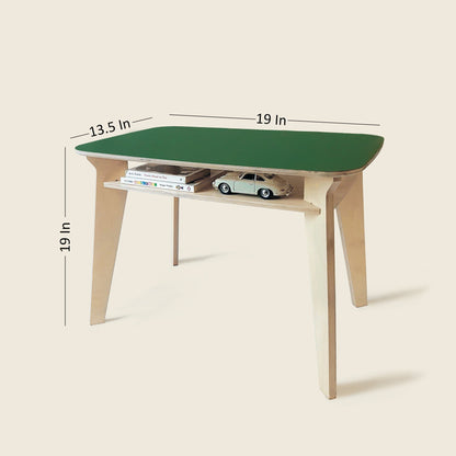Size and dimensions diagram for Mapayah DRAW wooden kids study table