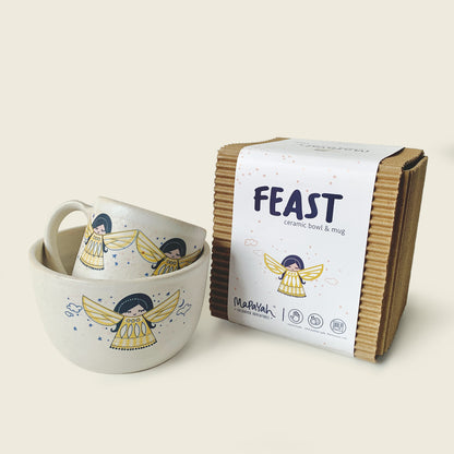 FEAST - Angela : Ceramic Mug & Bowl Tableware for Kids