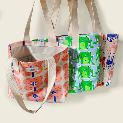 Mapayah kids tote bag styled in a lifestyle setting