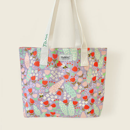 Mapayah FERRY Spring kids tote bag with personalisation, front angle view