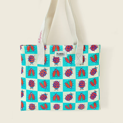 Mapayah FERRY Ziggy kids tote bag with personalisation, front angle view