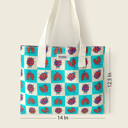 Size and dimensions diagram for Mapayah FERRY Ziggy kids tote bag