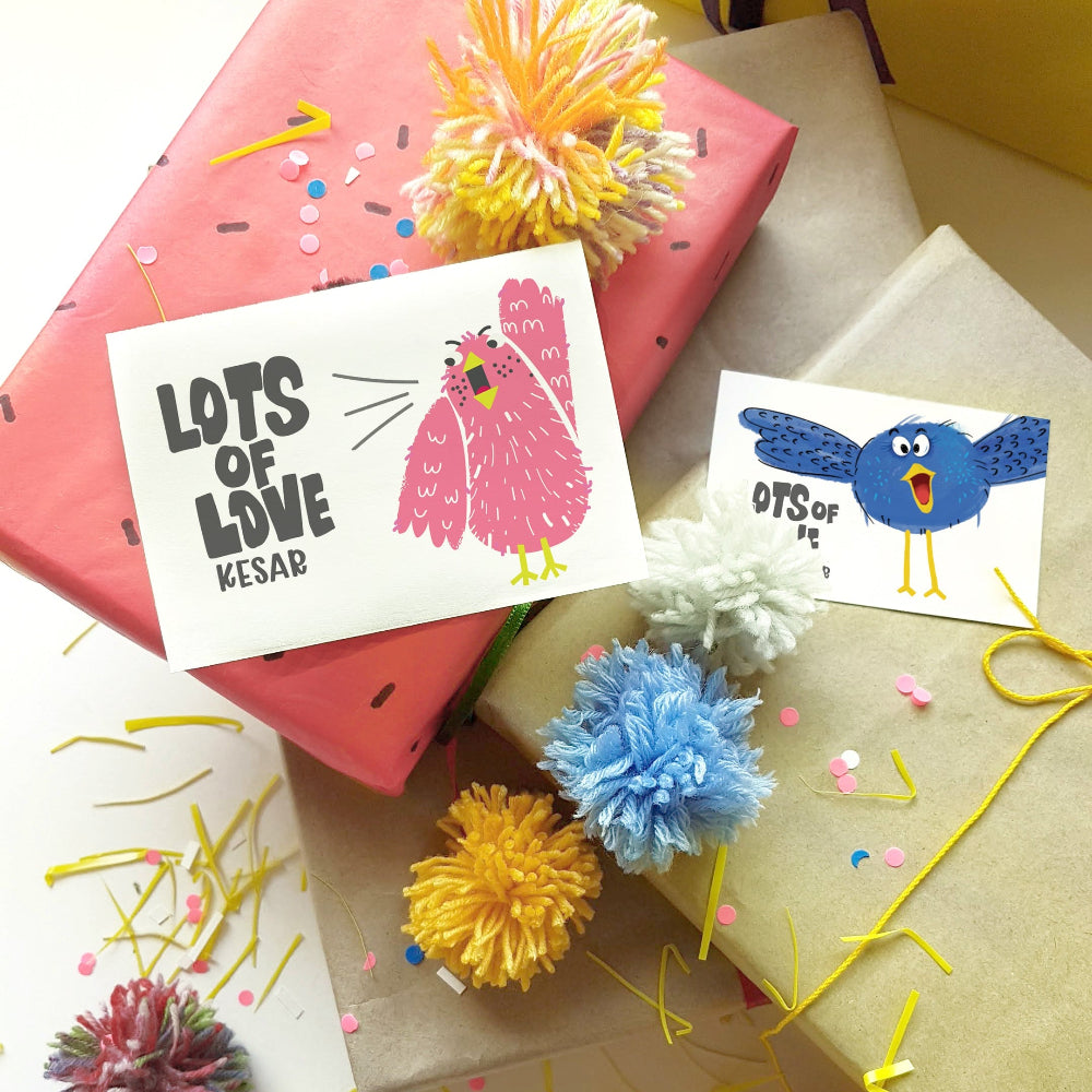 Mapayah KIT Bird personalised stationery set styled in a lifestyle setting