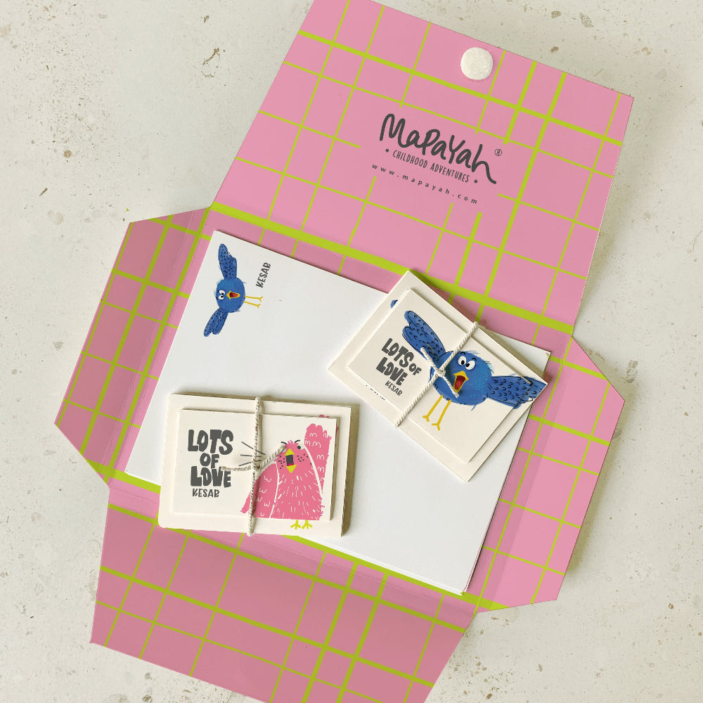 Bird - Kids Personalised Stationery Set – Card Stock