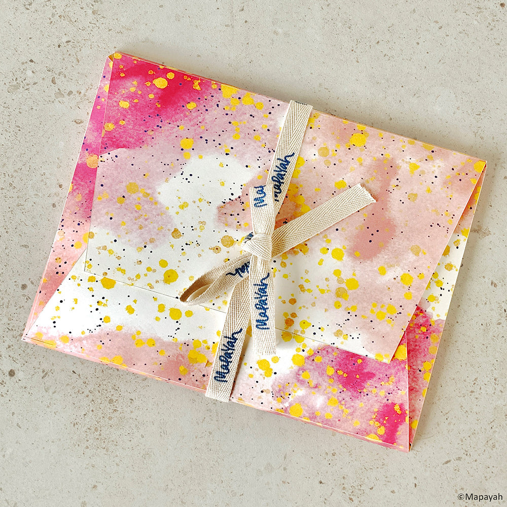 Close-up of Unicorn and Mermaid themed graphics on Mapayah KIT stationery sets