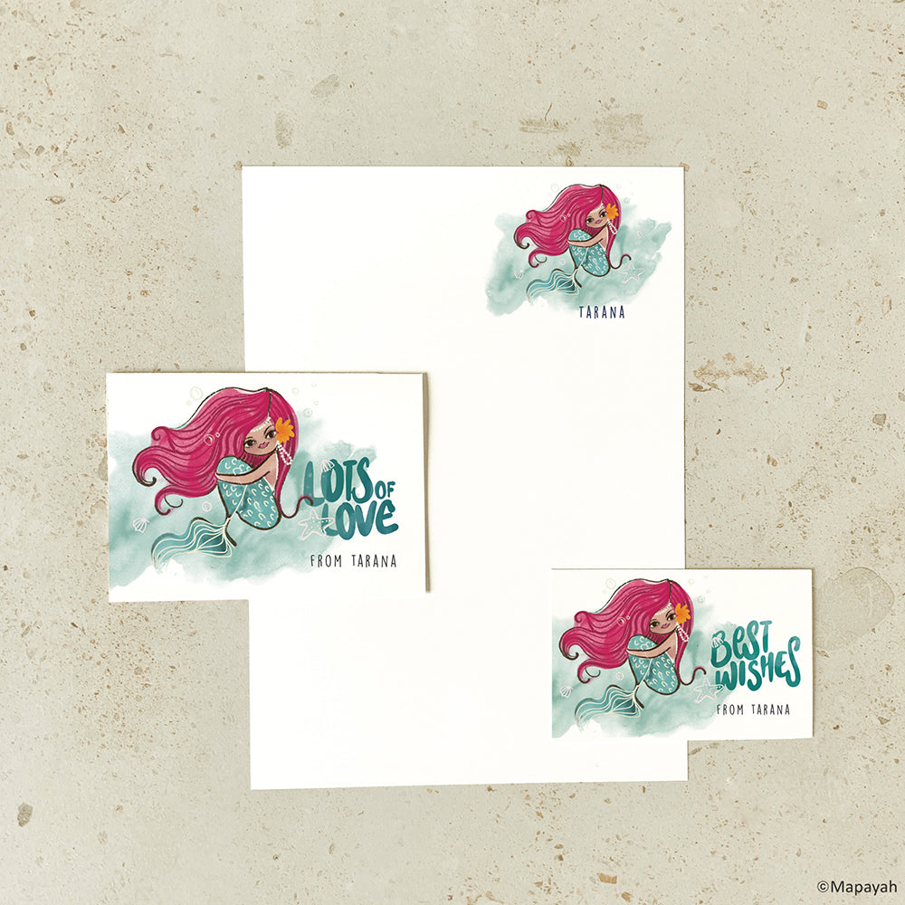 KIT - Mermaid : Personalised Stationery Set
