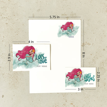 KIT - Mermaid : Personalised Stationery Set