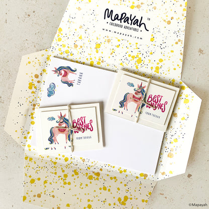 KIT - Unicorn : Personalised Stationery Set