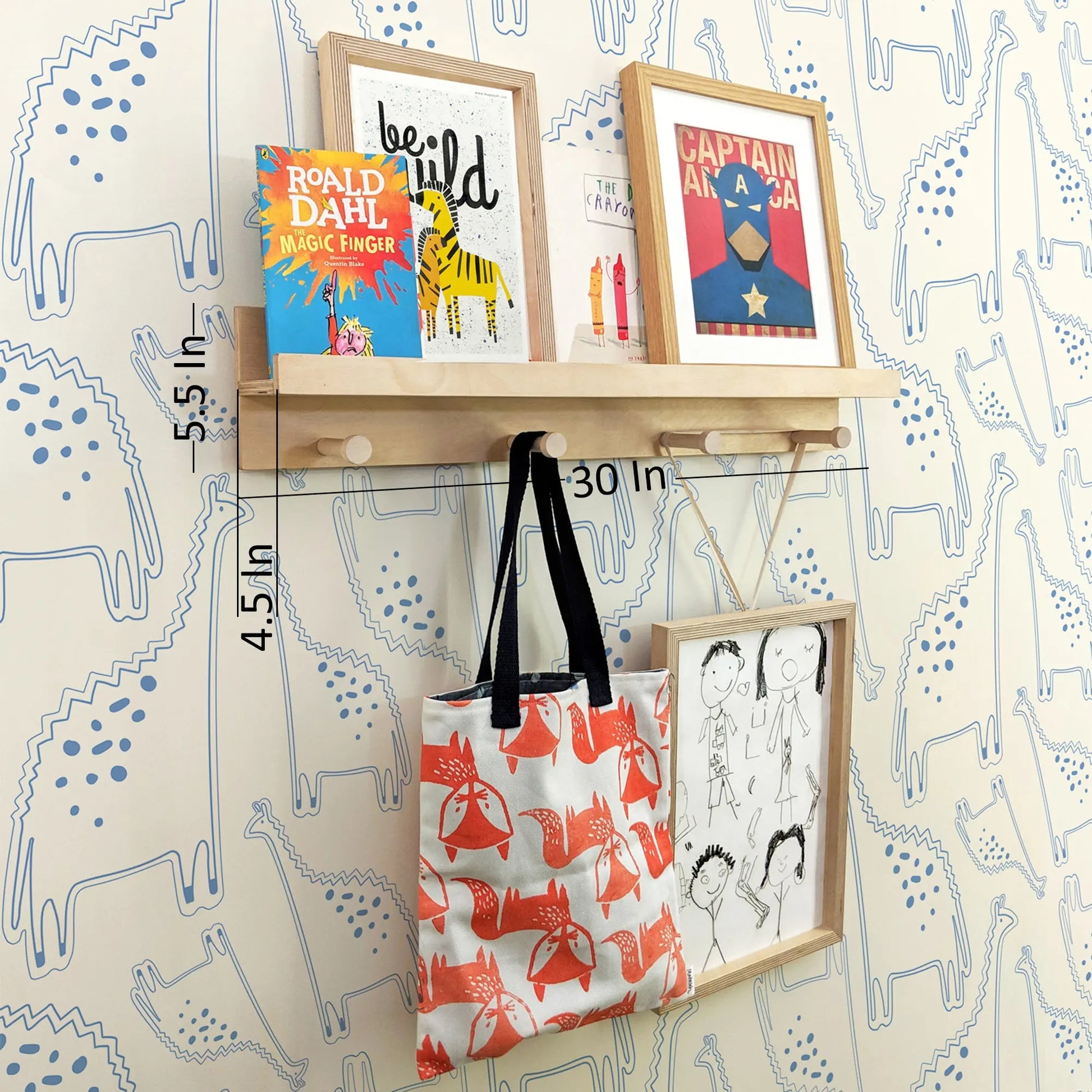 LEDGE : Wooden Wall Mount Shelf mapayah