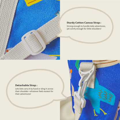 Close-up feature detail of Mapayah PACK Flap kids lunch bag fabric