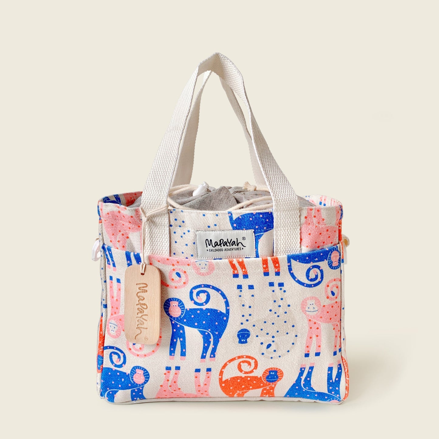 Mapayah PACK Munki kids lunch bag, front angle view