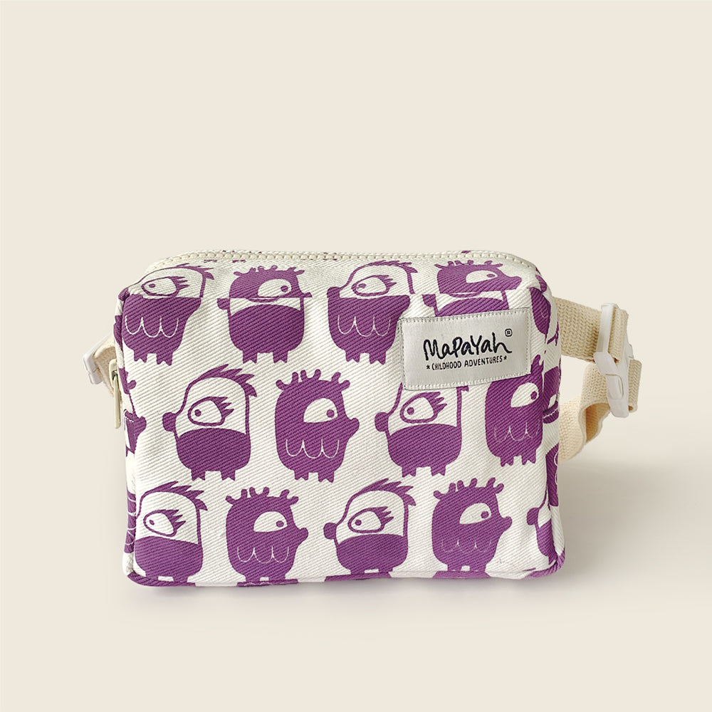Mapayah POCKET Oddling Purple kids waist bag, front angle view
