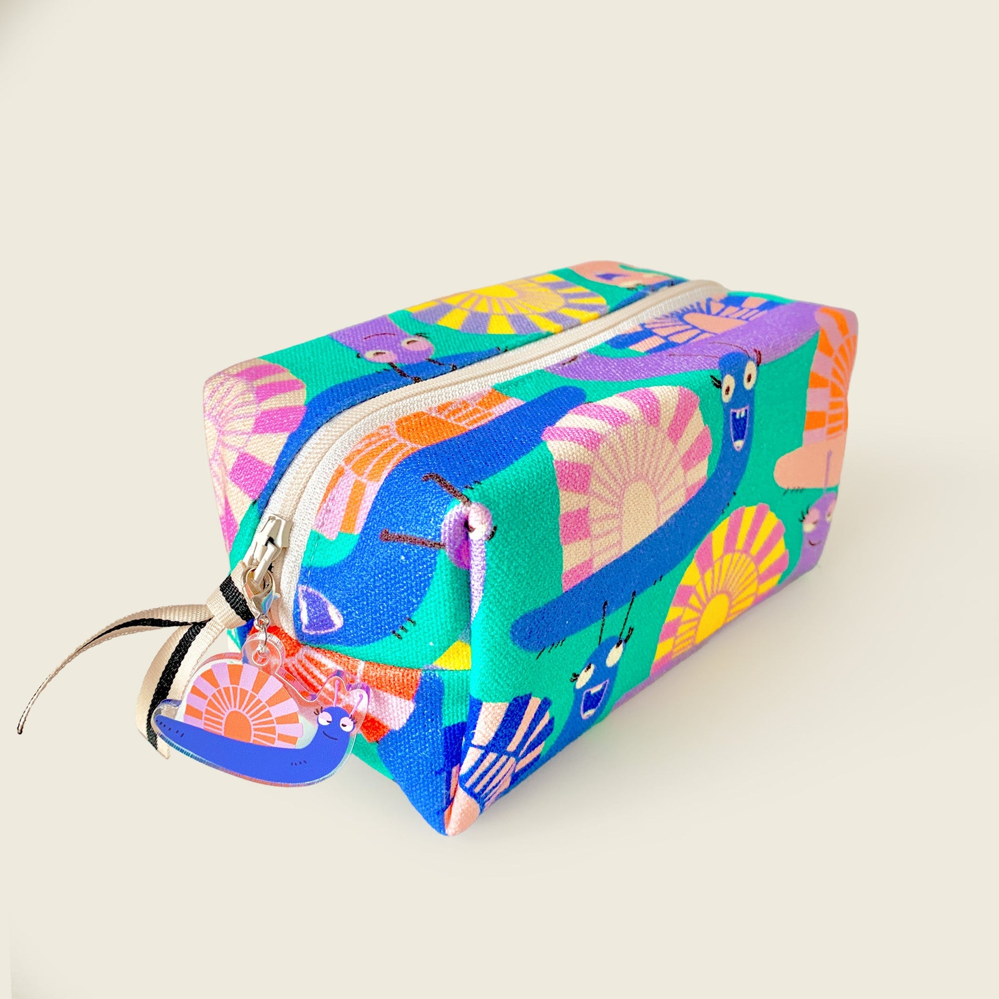 Mapayah POUCH Glo kids pencil organizer shown with hanging charms