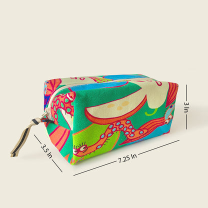 Size and dimensions diagram for Mapayah POUCH Pome kids pencil organizer