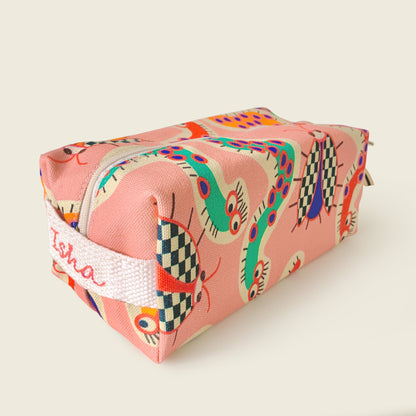 Mapayah POUCH Wiggle Pink kids pencil organizer with personalisation