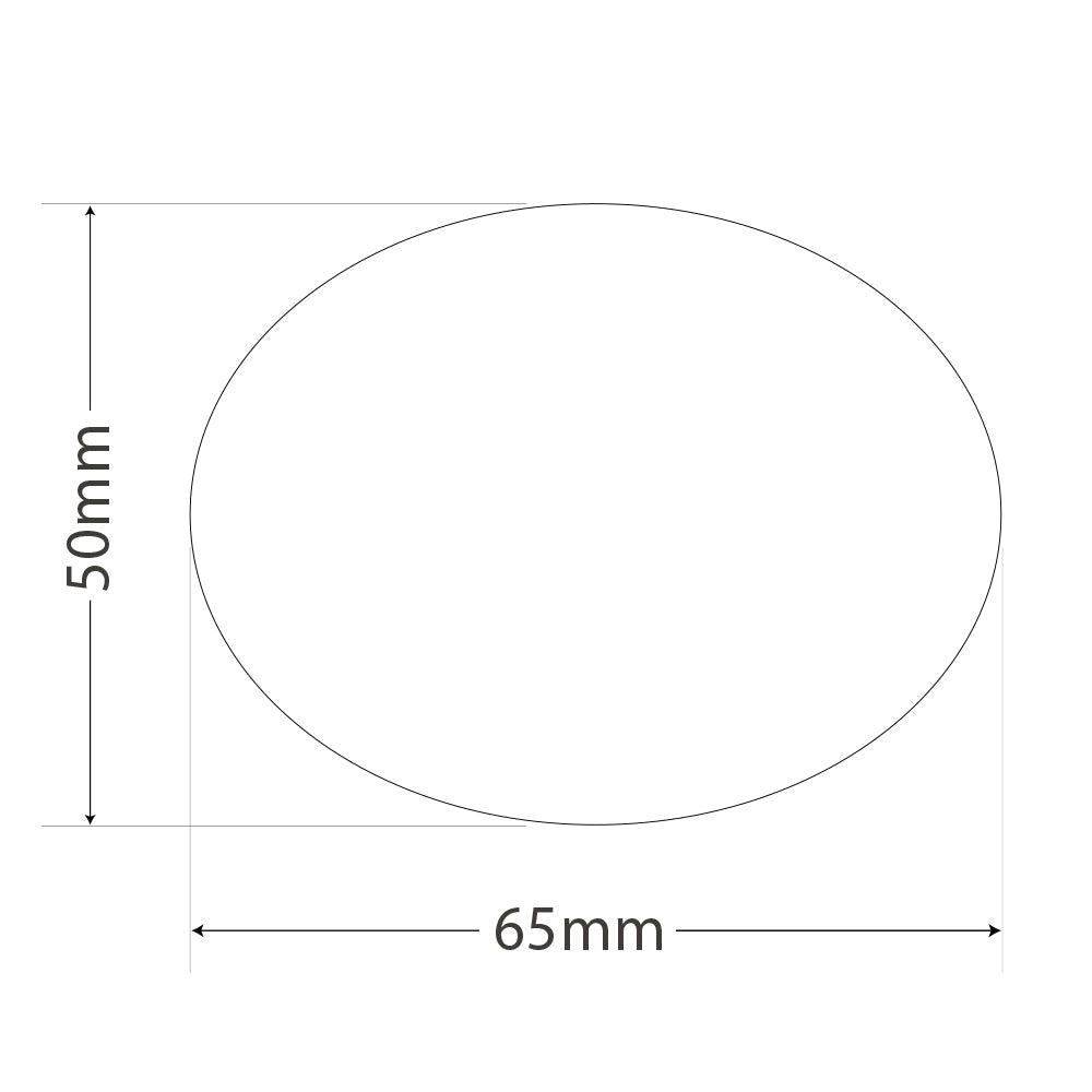 Size and dimensions diagram for Mapayah PULL Oval wooden drawer knobs