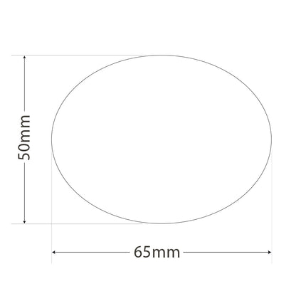 Size and dimensions diagram for Mapayah PULL Oval wooden drawer knobs