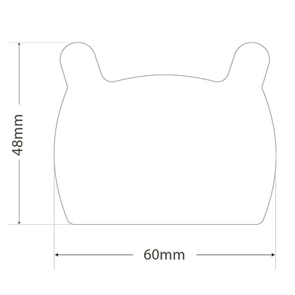 Size and dimensions diagram for Mapayah PULL Shaped wooden drawer knobs
