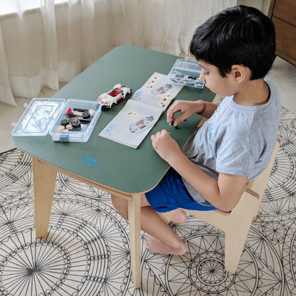 Mapayah SEAT wooden kids chair styled in a kids room setting