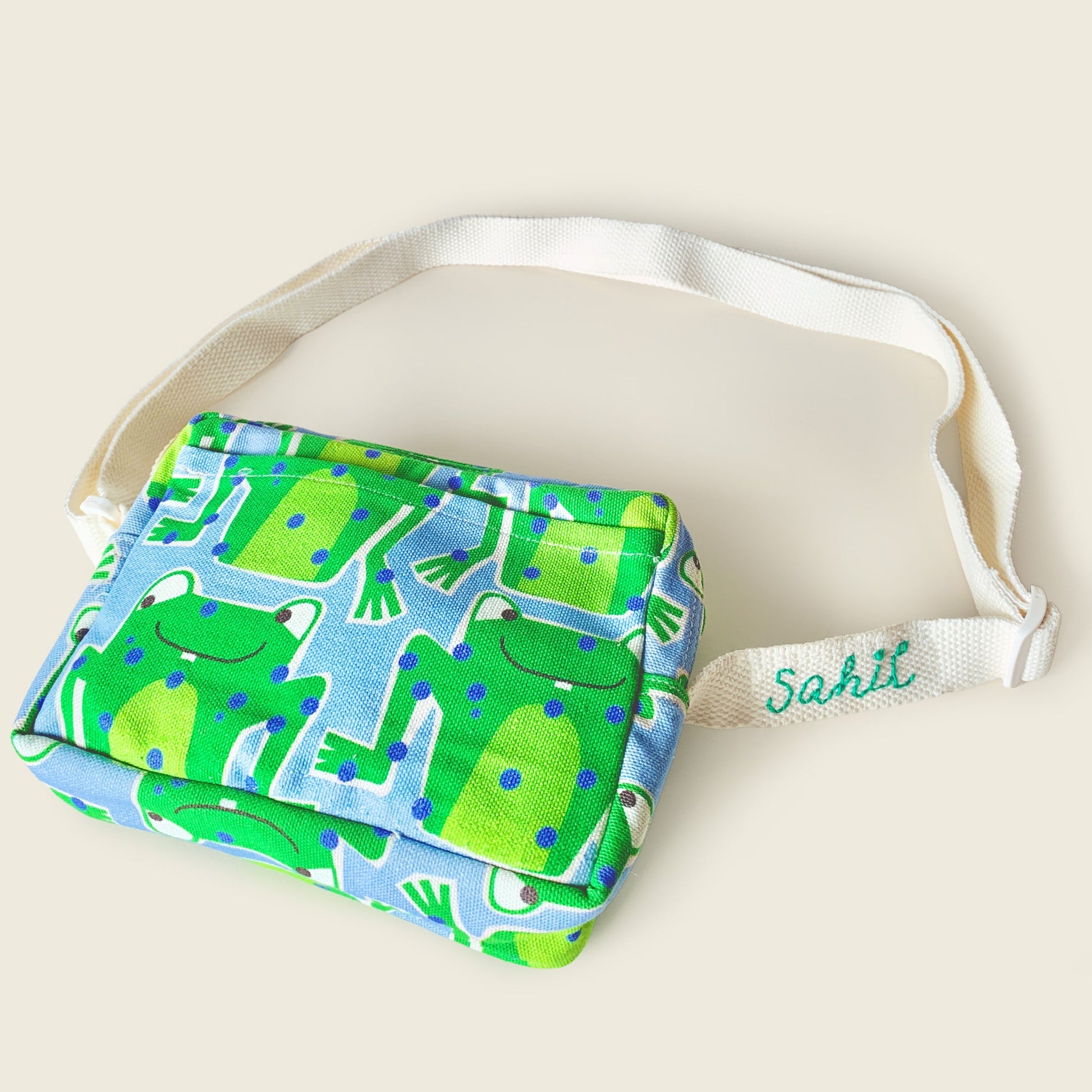 Mapayah SLING Frawwg kids cross-body bag with personalisation